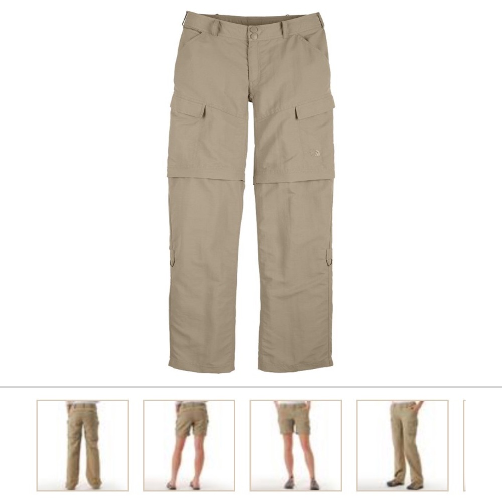 The North Face convertible pants 6 tan